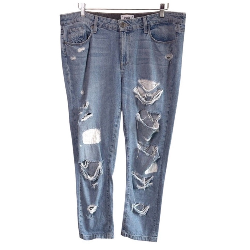 Bundle 2/$30! PAIGE Jimmy Jimmy Distressed Ankle Jeans in Light Blue Denim 32